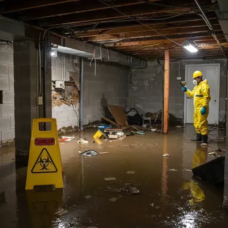 Flooded Basement Electrical Hazard in Chesterfield, MO Property